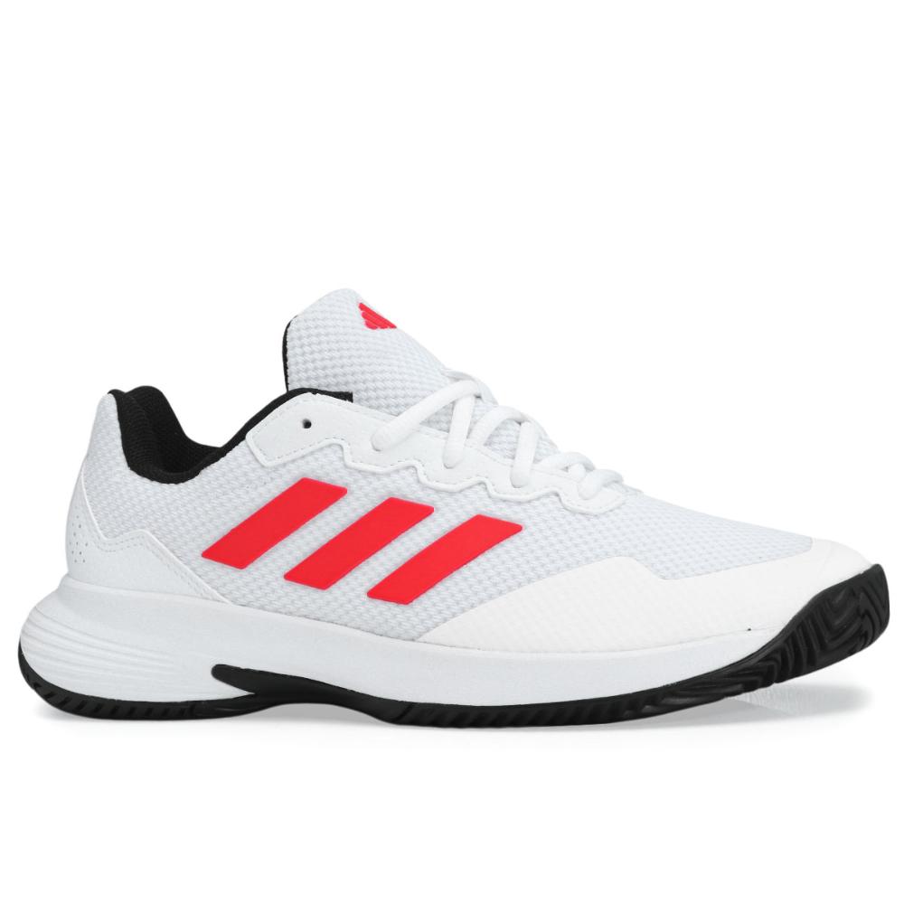 Miniatura Tênis Adidas Gamecourt 2.0 Branco Vermelho e Preto 37