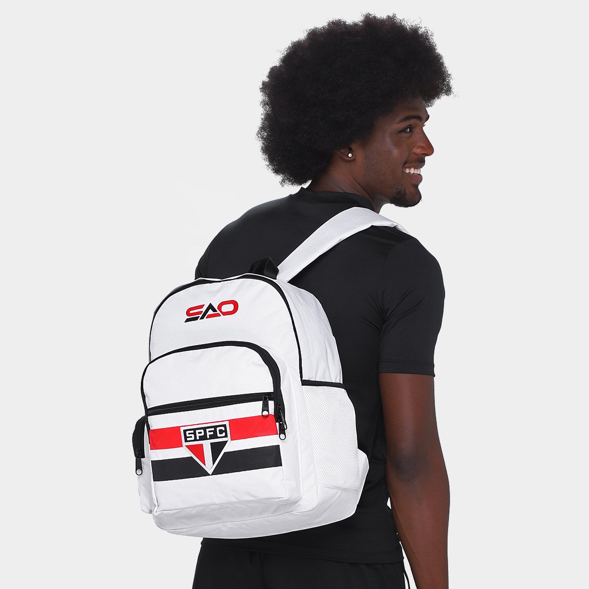 Miniatura Mochila São Paulo Personalizada Unissex Branco