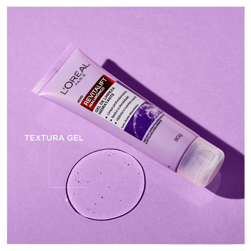 Miniatura Gel Limpeza Loreal Revitalift Hialurônico 80g Gel Limpeza Loreal Revitalift Hialurônico 80g