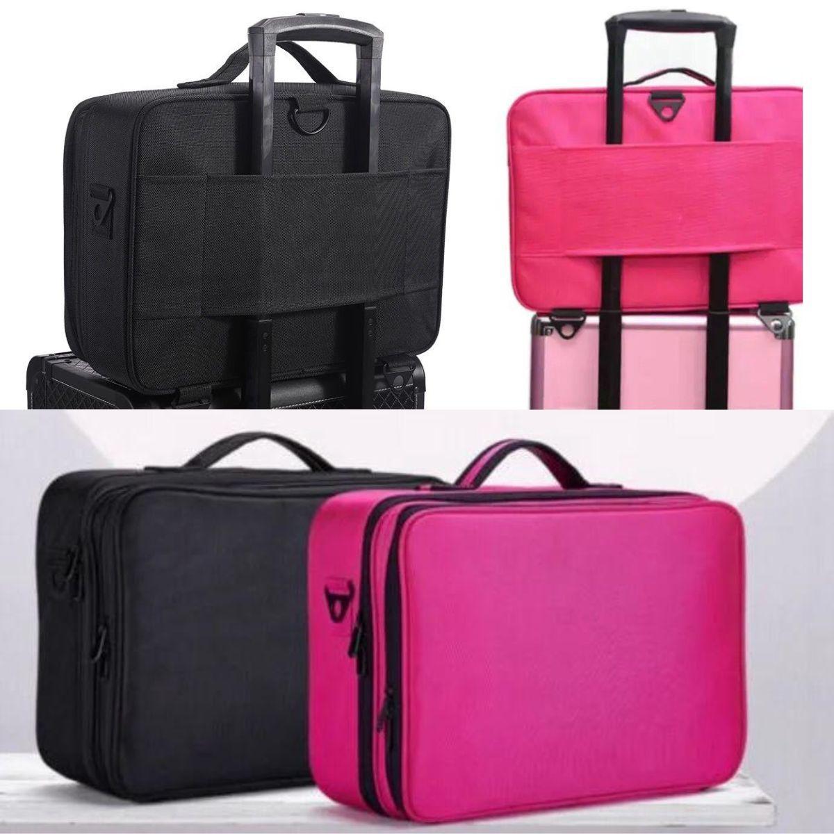 Miniatura Maleta Mala Bolsa Maquiagem Profissional Make Divisória Base