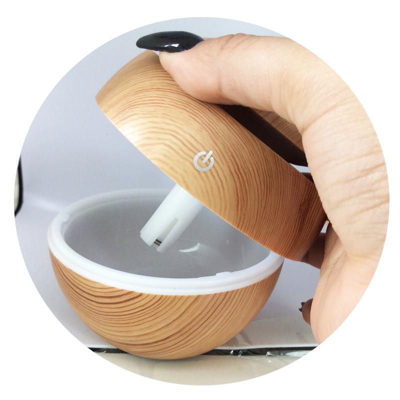 Miniatura Mini Umidificador De Ar Difusor Ultrassônico Led 7 Cores Usb