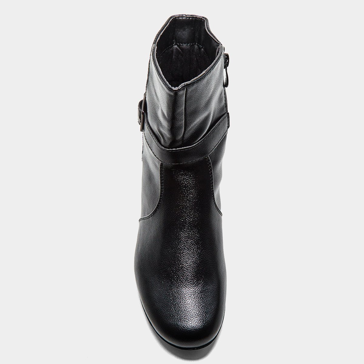 Miniatura Bota Mooncity Fivela Lateral Cano Médio Feminina Preto - 34