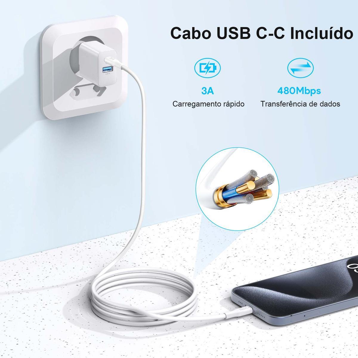 Miniatura Fonte 20W Completa Turbo 2 Entradas Para Moto G50
