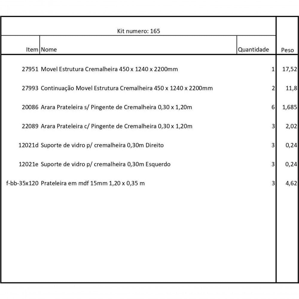 Miniatura Closet Araras, Guarda Roupas Aberto Industrial Com 21 Peças Preto E Amadeirado Fdprae165