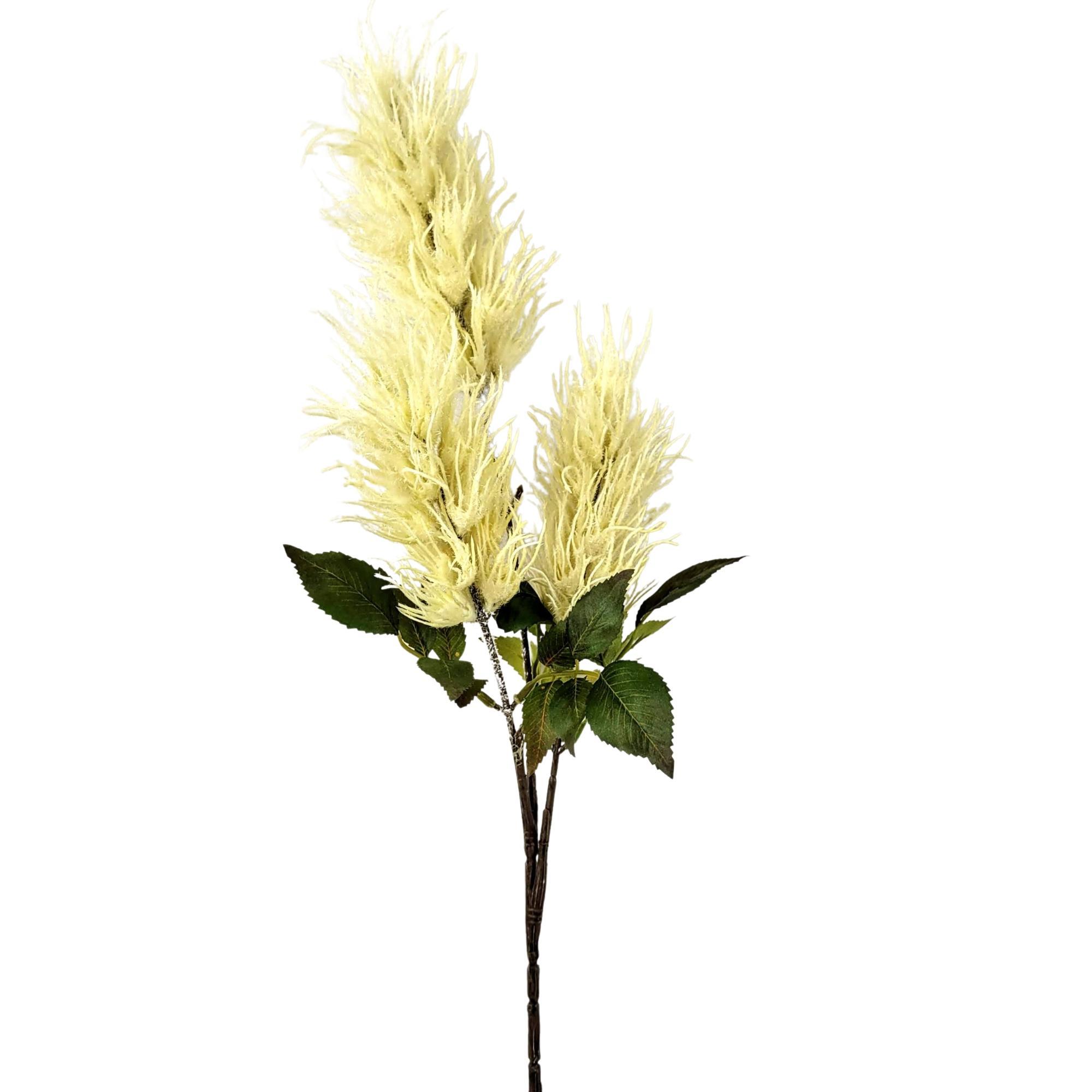 Miniatura Flor Artificial Astilbe Creme 87X10Cm Planta Artificial