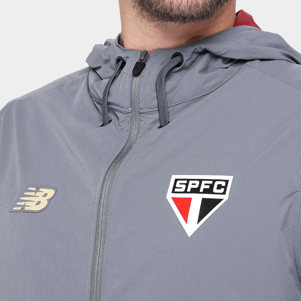 Miniatura Jaqueta São Paulo 25/26 Viagem New Balance Masculina Cinza - EGG