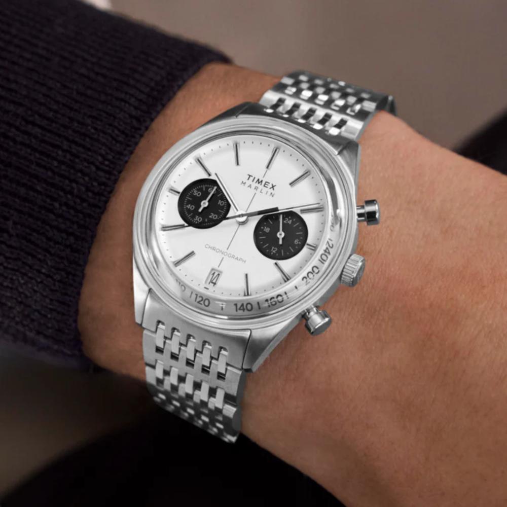 Miniatura Relógio Timex Marlin® Jet Quartz Cronograph TW2Y24600 Panda