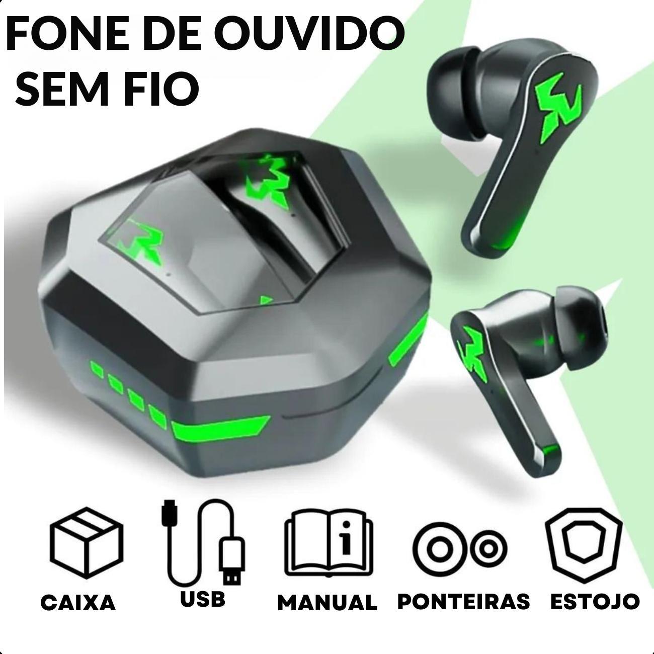Miniatura Fone Gamer Bluetooth 5.1 - Jogos Online Celular E Pc