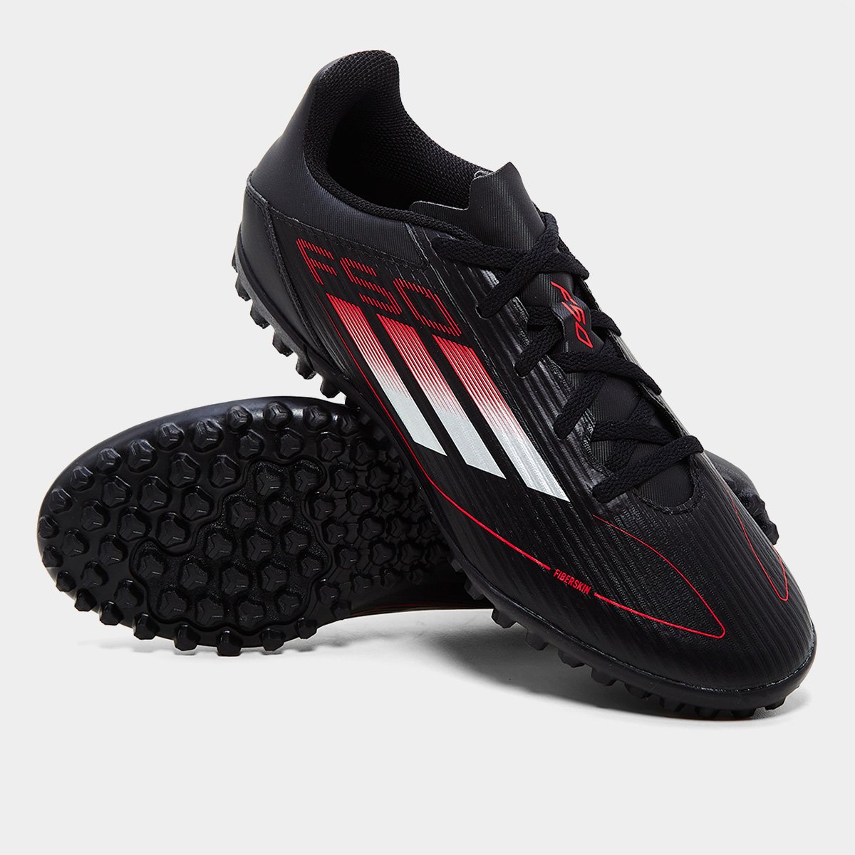Miniatura Chuteira Society Adidas F50 Club Unissex Preto+Vermelho - 37