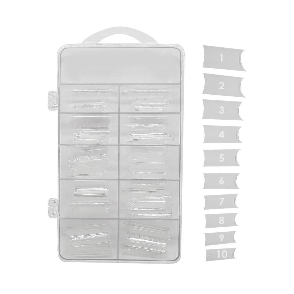 Miniatura Kit 100 Molde F1 Unhas Porcelana Gel Polygel Reutilizáveis