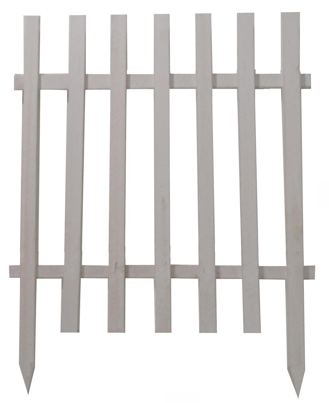 Miniatura Kit 15 Cerca De Madeira Para Jardim 50X60Cm Modelo Madetop M 60cm - Branco - 50cm - Madeira resistente ao tempo