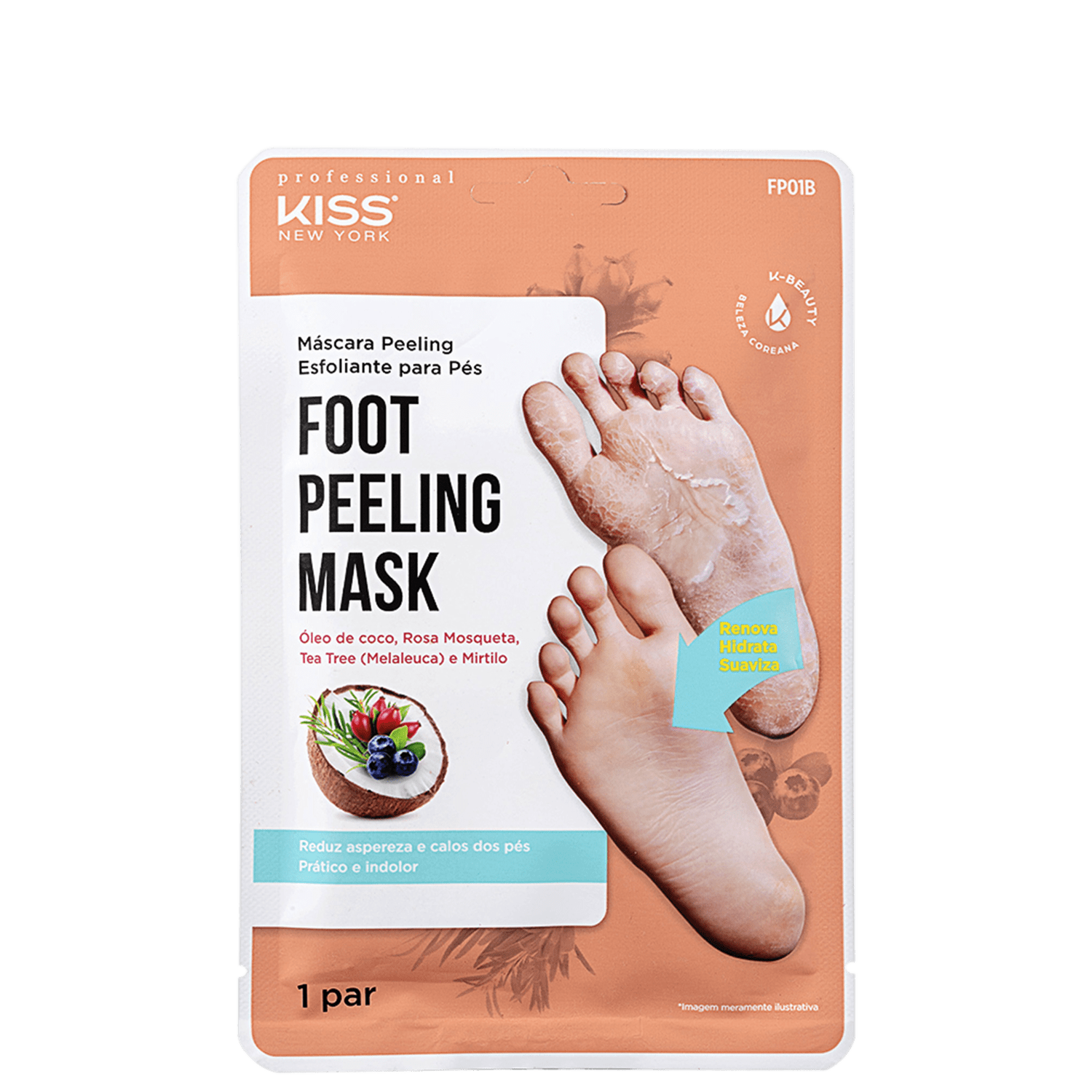 Miniatura Kiss New York Professional - Máscara Peeling Esfoliante para os Pés 51g