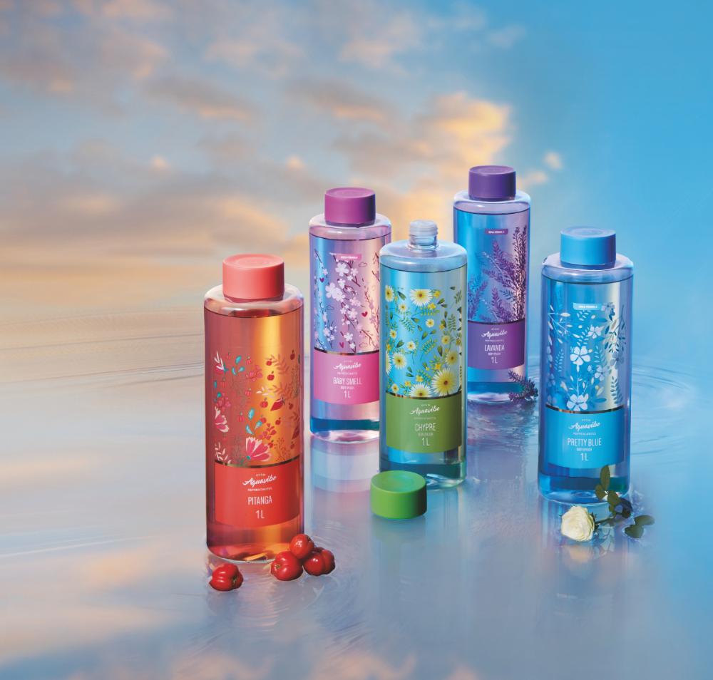 Miniatura Body Splash Avon Aquavibe Refrescantes Baby Smell 1L