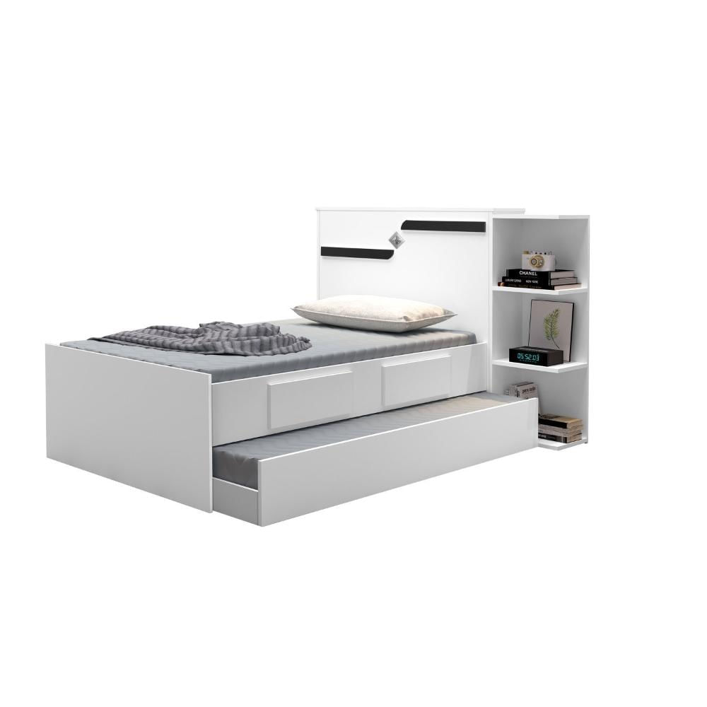Miniatura Bicama Baú Solteiro 2 Gavetas Iris J&A Móveis Branco