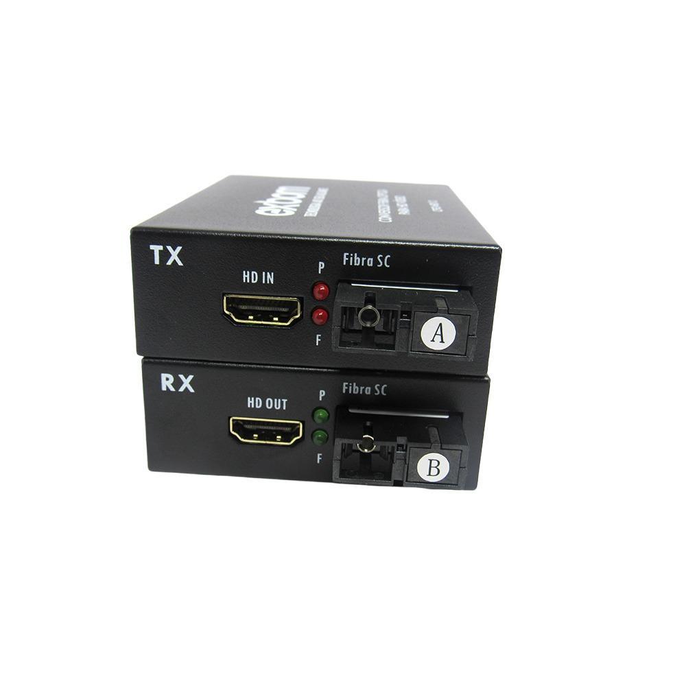 Miniatura Extensor Hdmi Via Fibra Óptica Sc Sm Até 20Km
