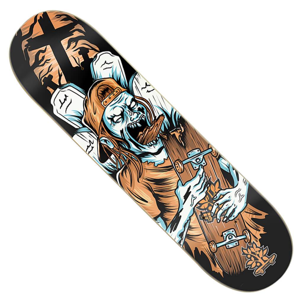 Miniatura Shape de Skate Fiber Glass Wood Light Zombie