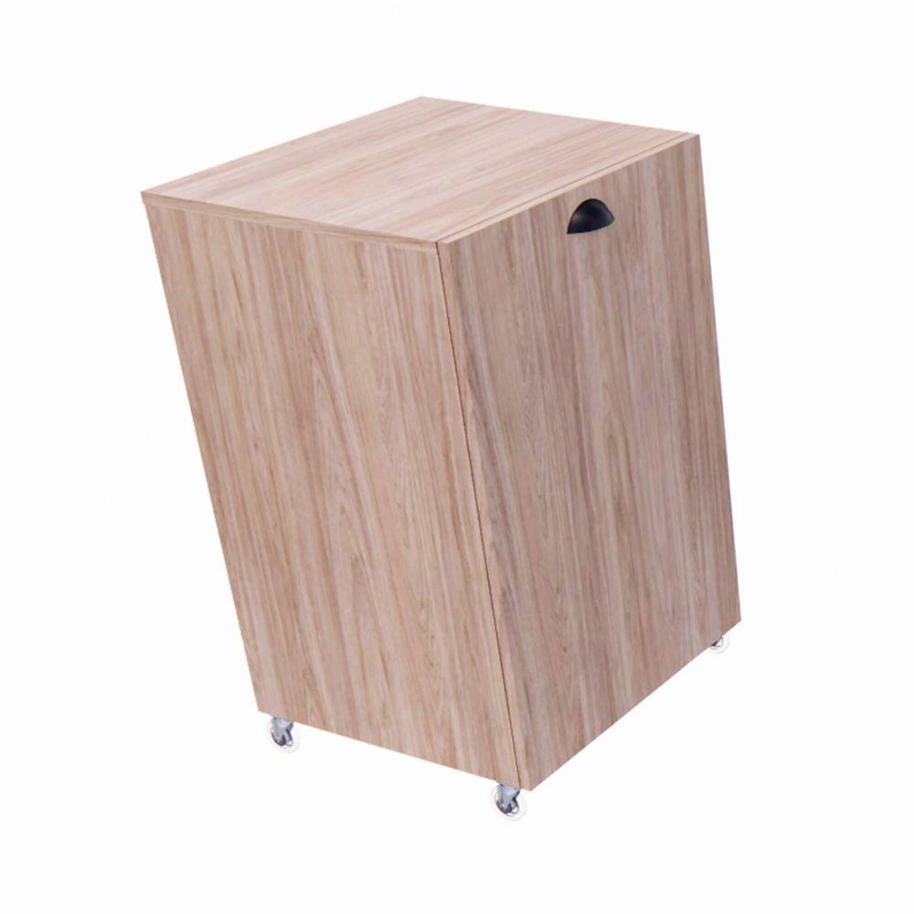 Miniatura Mesa Retrátil Compacta Mdf 15mm Amadeirado Claro Home Office Estudo Otimiza Espaço