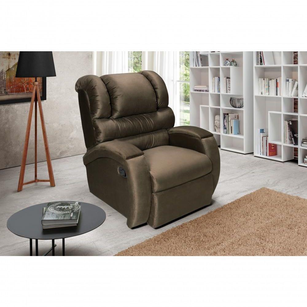 Miniatura Poltrona Reclinável Imperial Podologia Soroterapia Motorizada E Giro Balanço Suede Marrom 379