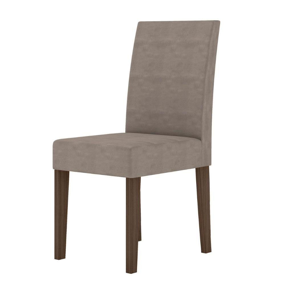 Miniatura Conjunto Sala De Jantar Retangular Mesa Agata 136cm E 04 Cadeiras Josi Amêndoa Com Off White