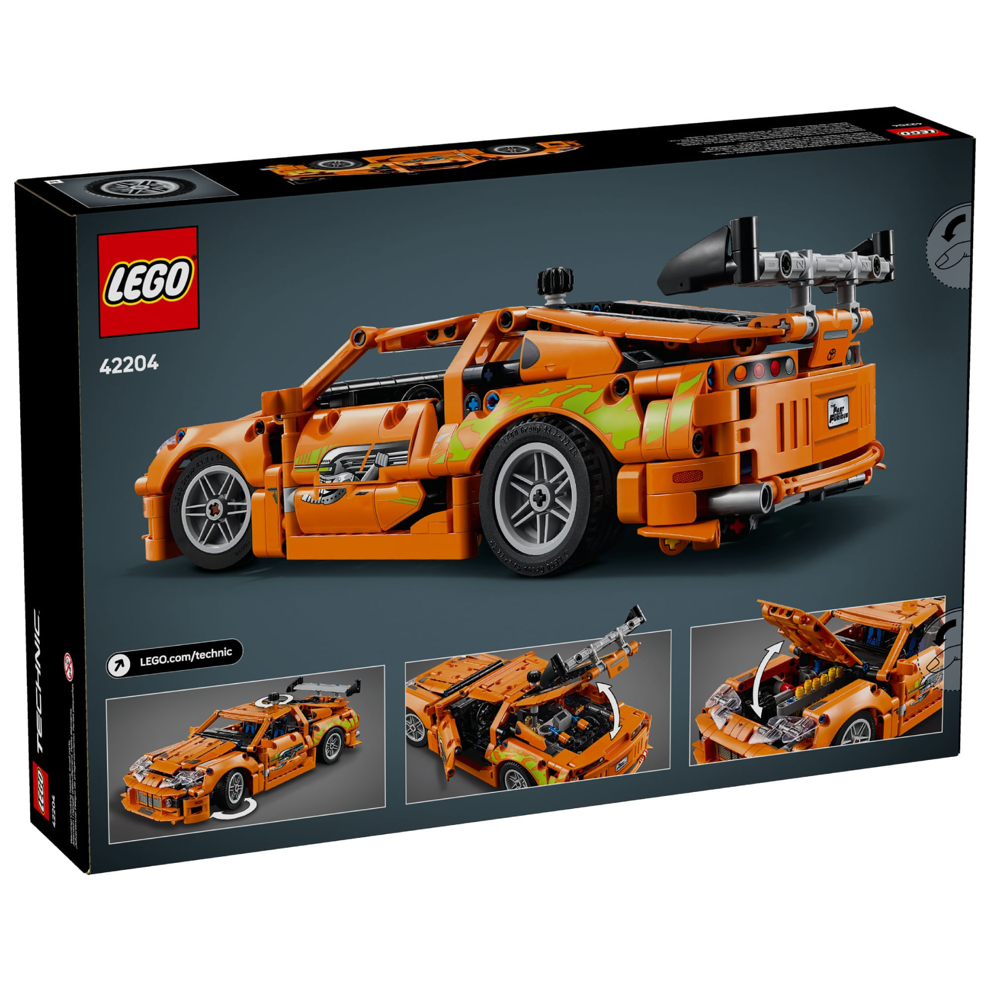 Miniatura LEGO Technic - Toyota Supra MK4 de Velozes e Furiosos