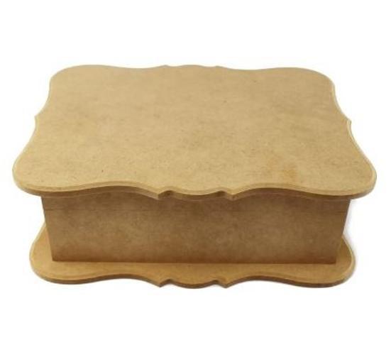Miniatura Caixa Porta Jóia Bijuteria Mdf Crú Com Aneleira E Divisórias