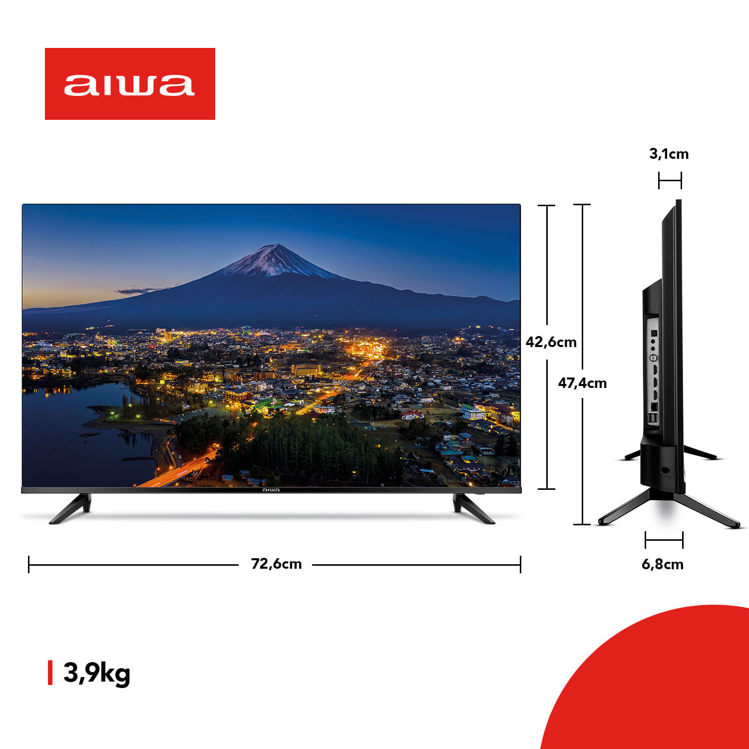 Miniatura Smart TV AIWA 32” Android HD Borda Ultrafina HDR10 Dolby Áudio AWS-TV-32-BL-02-A TV 32 ANDROID BORD INF AWS-TV-32-BL-02-A