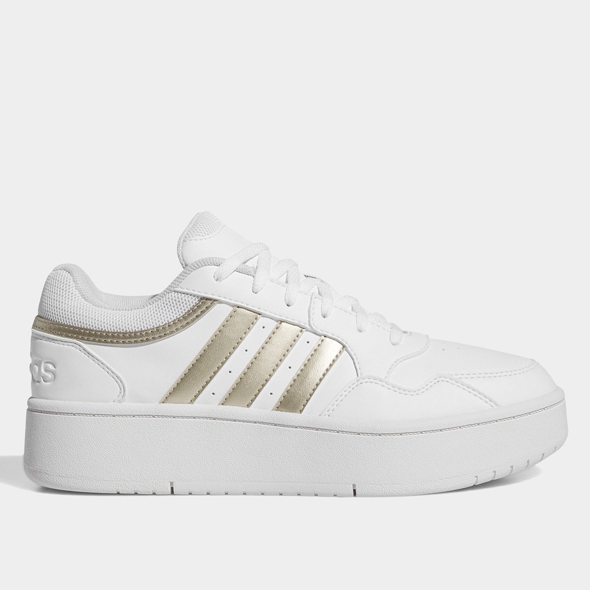 Miniatura Tênis Adidas Hoops 3.0 Bold W Feminino Branco+Cinza - 34