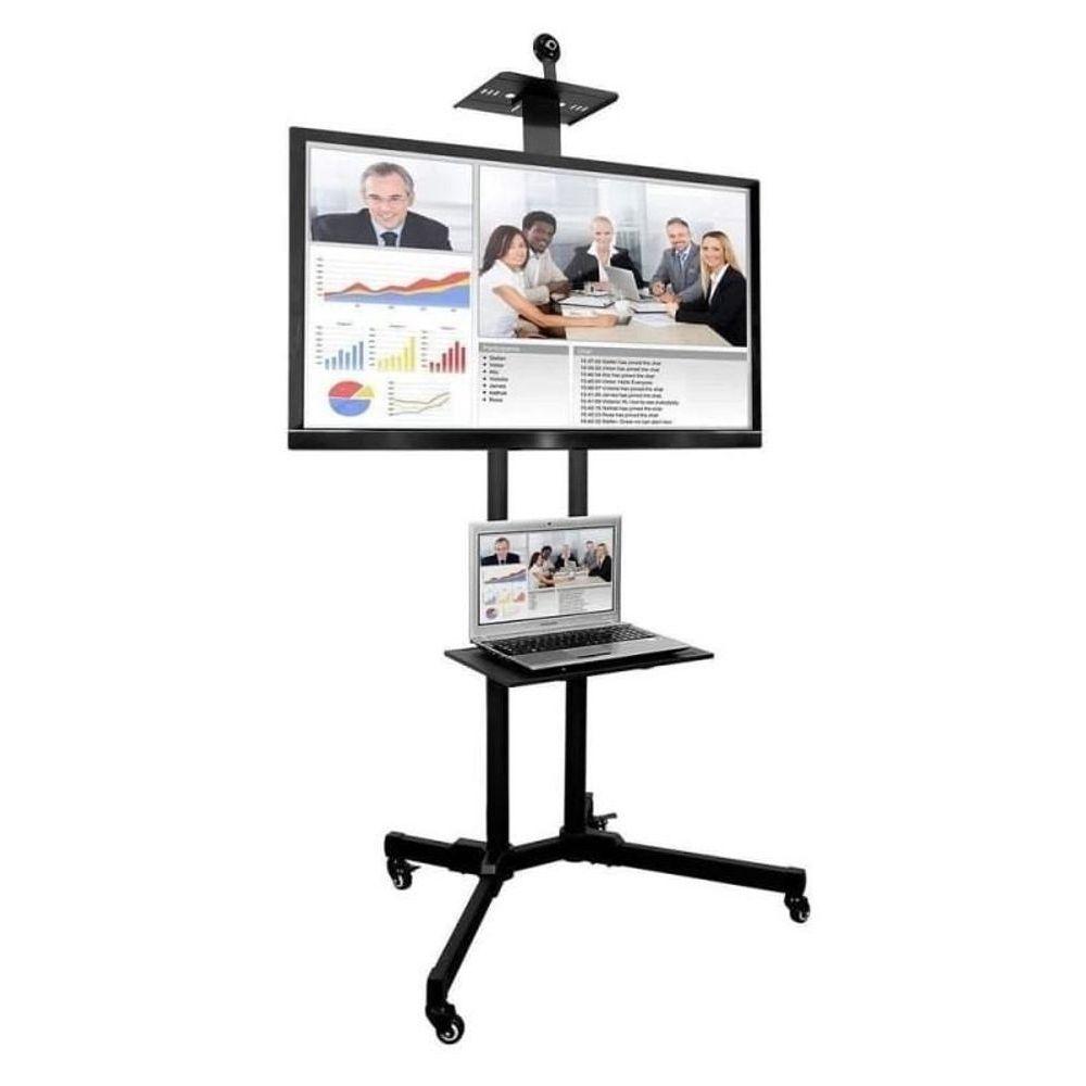 Miniatura Pedestal Para Tv 32 A 75 Suporte Com Rodízios Cts600