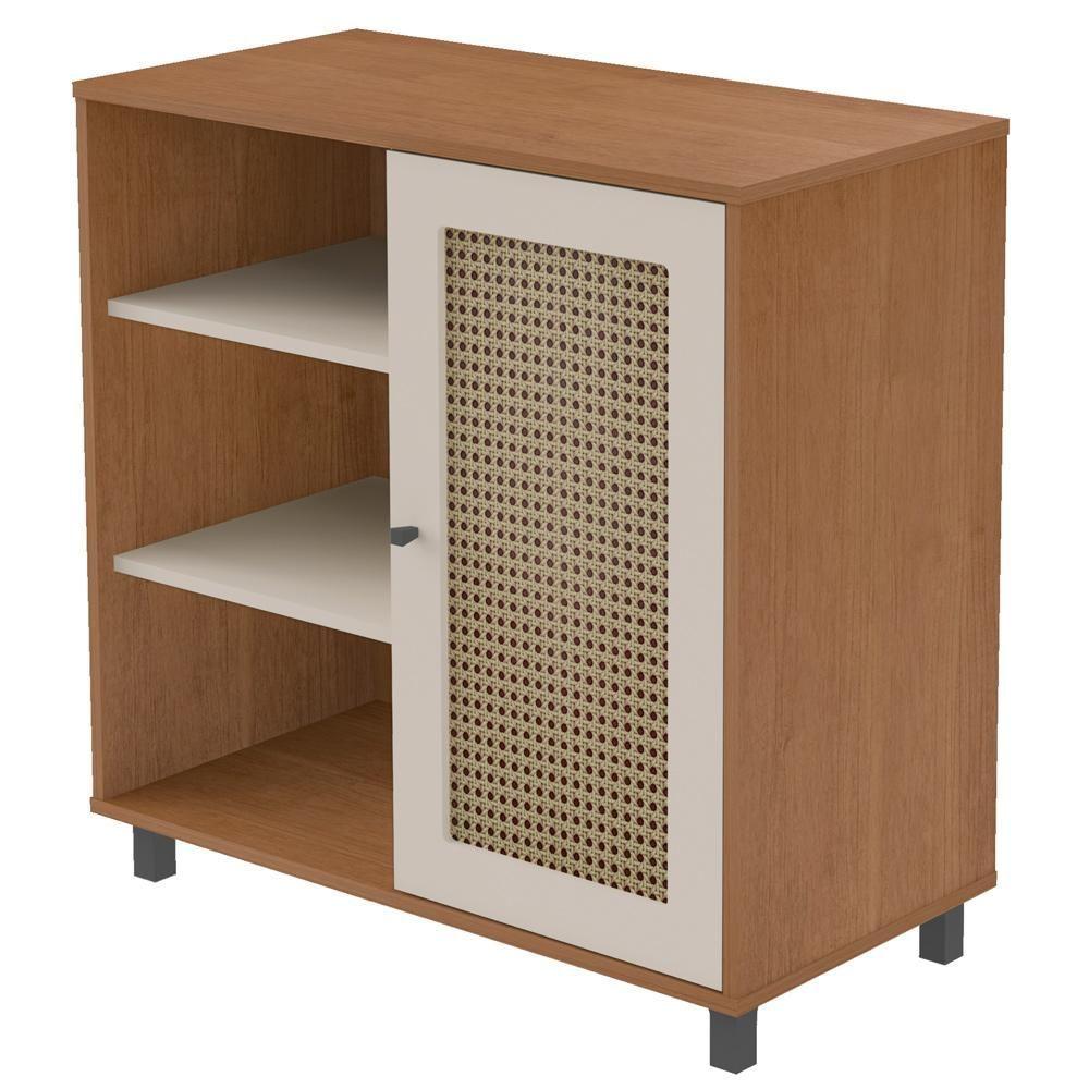 Miniatura Buffet Aparador 1 Porta 80 Cm 4676 Cinamomo Off White Arly