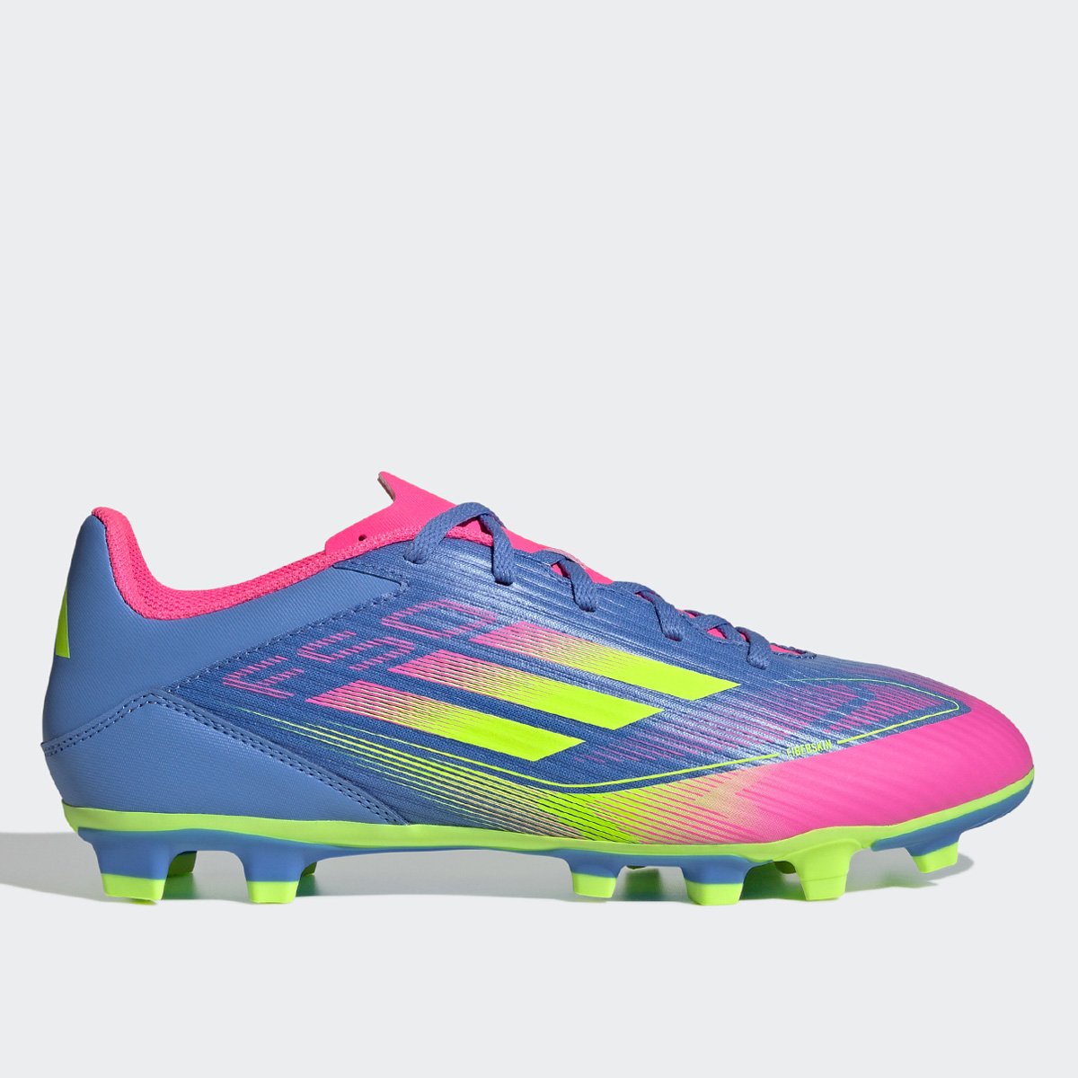 Miniatura Chuteira Campo Adidas F50 Club Unissex Azul+Verde - 39