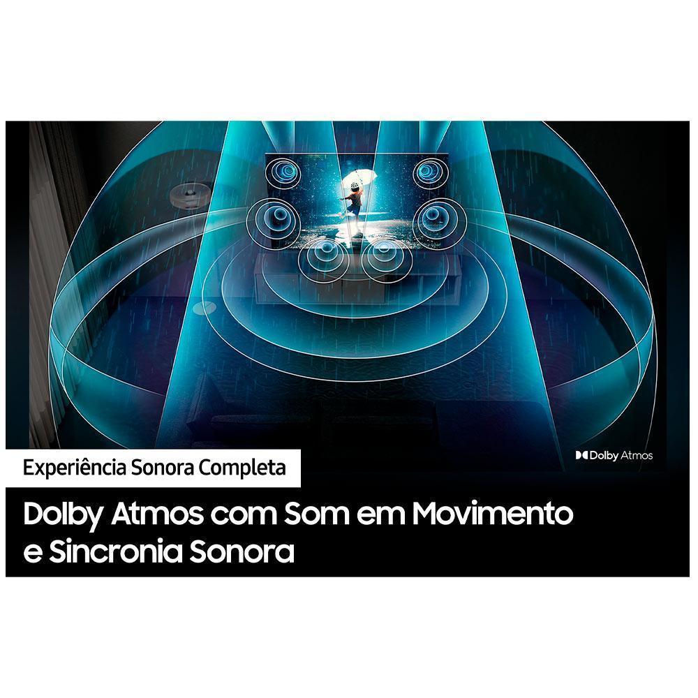 Smart TV Samsung QLED 4K 98" Polegadas 98Q80C 2023, Modo Game, Processador com IA, Som Movimento Virtual Bivolt