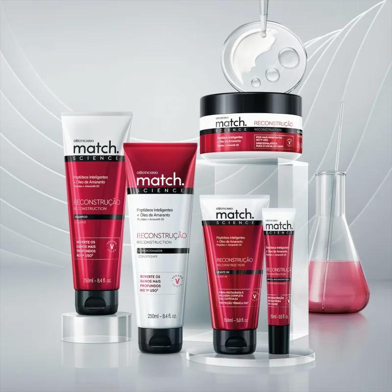 Miniatura O Boticário - Match Science Ampola Capilar Reconstrução 15Ml