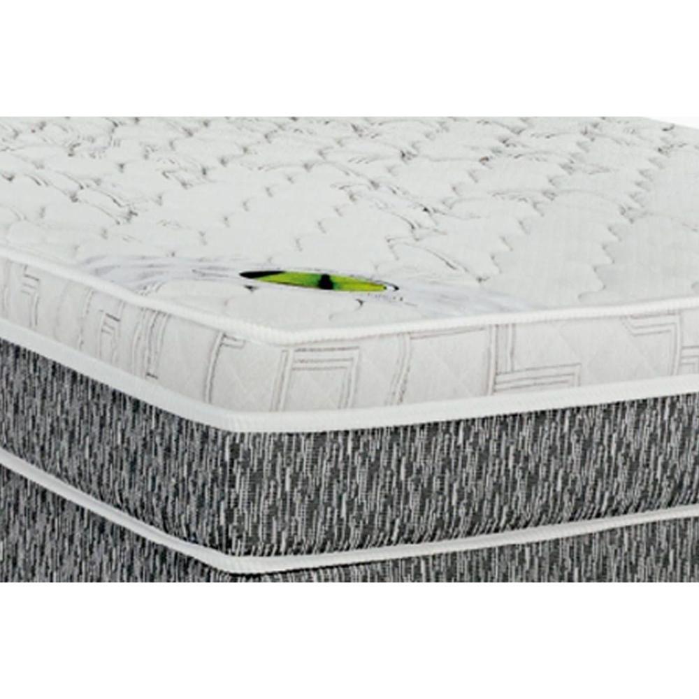 Cama Box Baú Queen: Colchão Molas Ensacadas Aspen One Side + Base White(158X198)