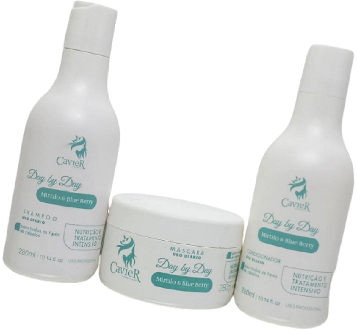 Cavier Mirtilo Shampoo + Condicionador + Mascara 840Ml