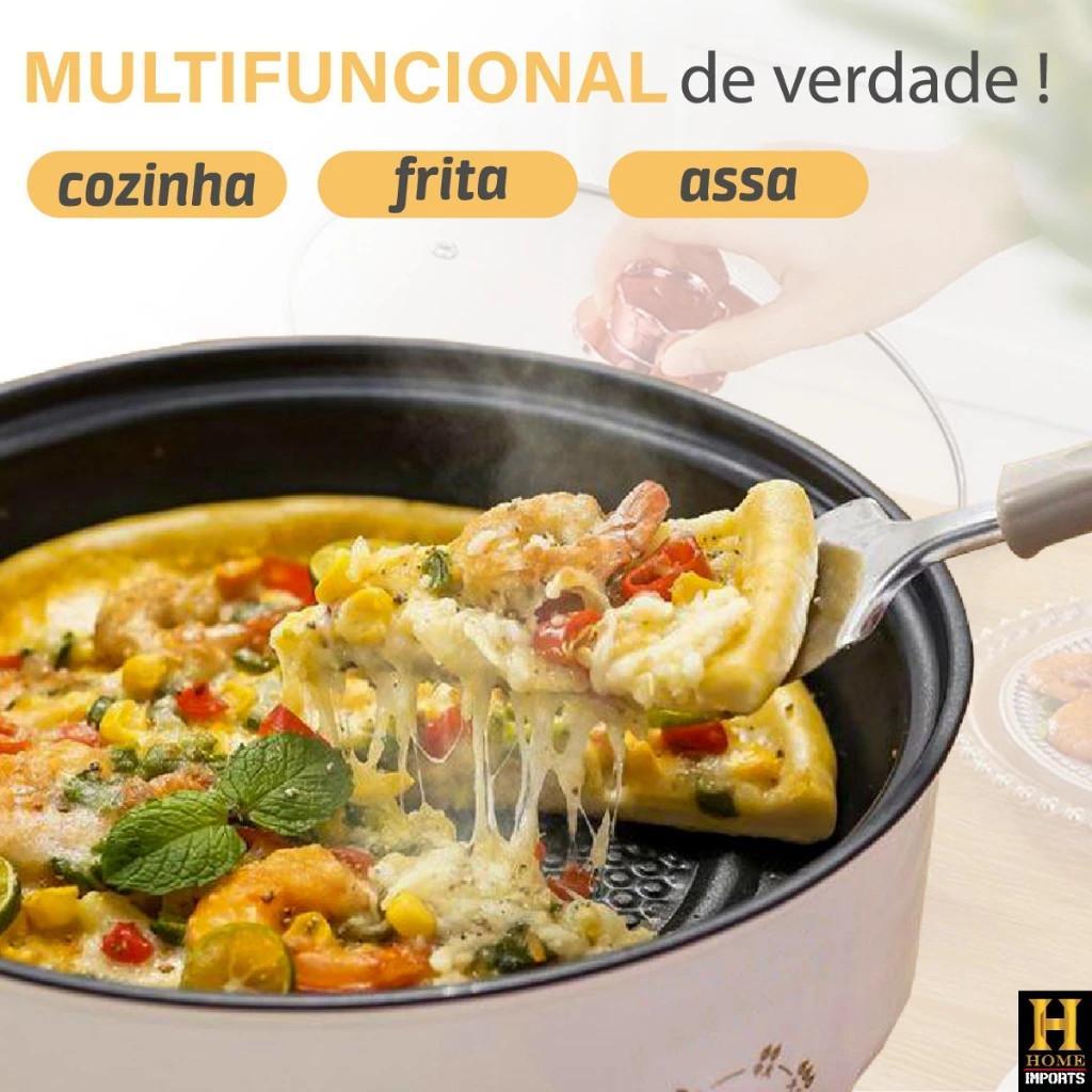 Panela Elétrica Assadeira Antiaderente Grande 3 Níveis 600W