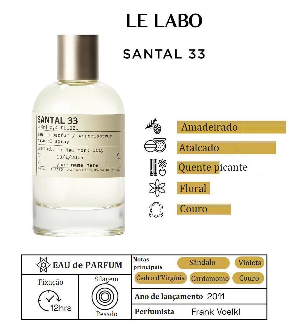 Miniatura Perfume Le Labo Grasse Sandal 33 Unissex Eau De Parfum 100Ml