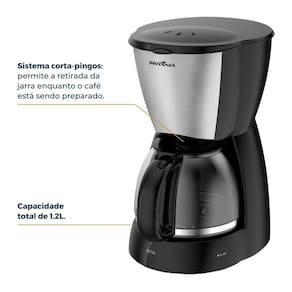 Cafeteira Elétrica Britânia BCF32A 30 xícaras - Preto e Inox 110V