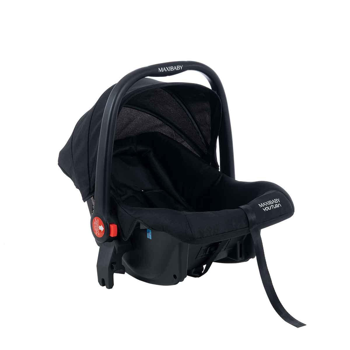 Carrinho De Bebê Com Bebê Conforto Youturn Maxi Baby Preto