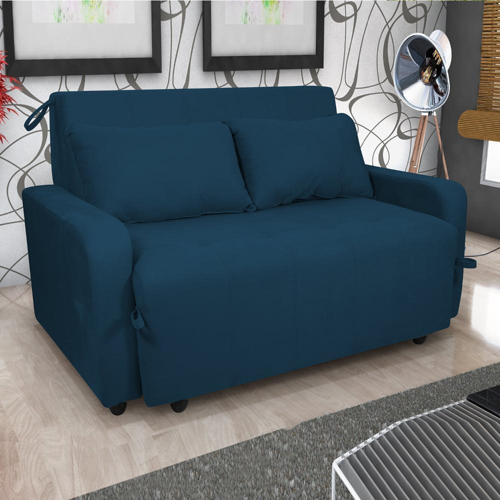 Miniatura Sofá Cama 2 Lugares Amora New Azul