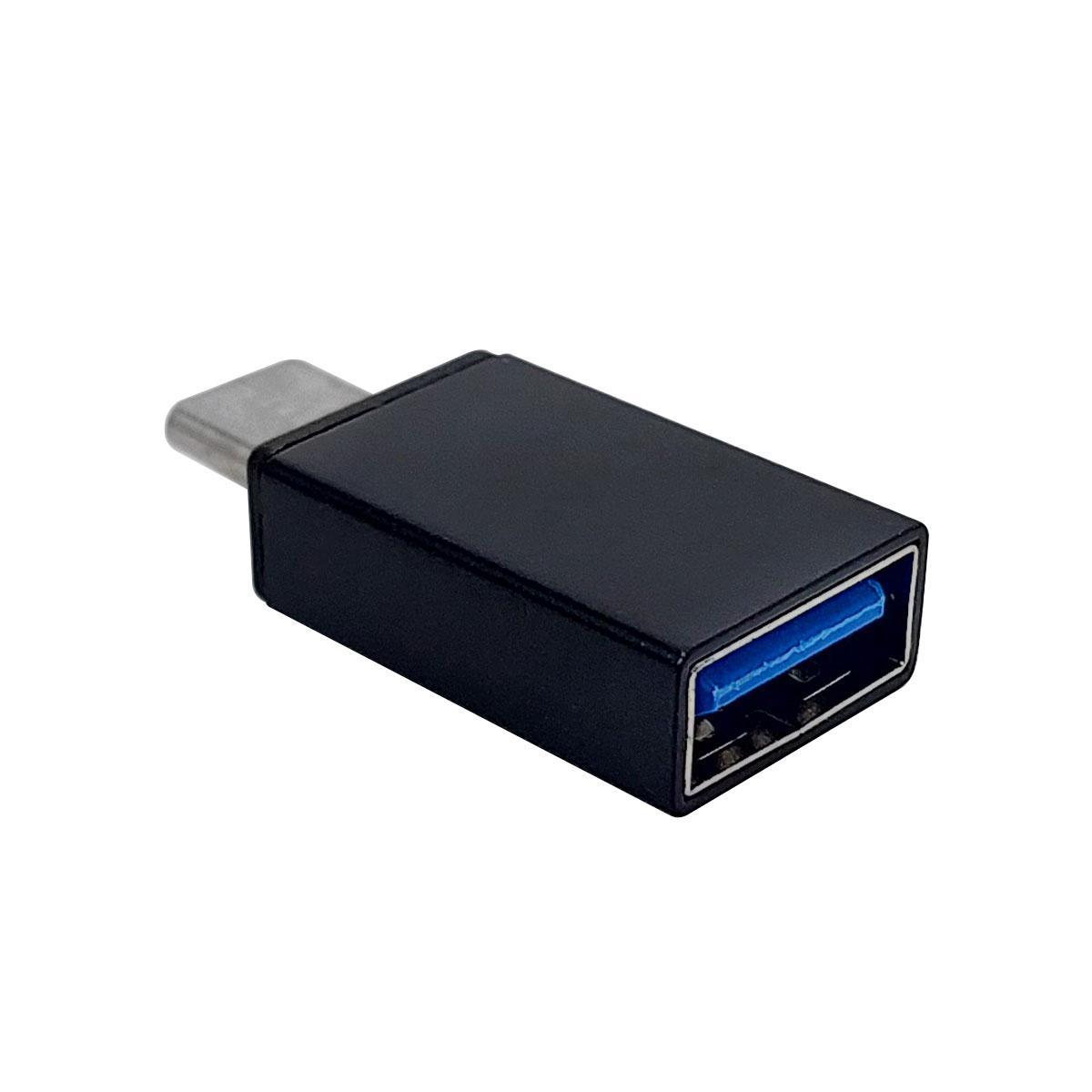 Miniatura Adaptador Tipo-C Macho X Usb Fêmea Gv Brasil, Preto Adt.1092