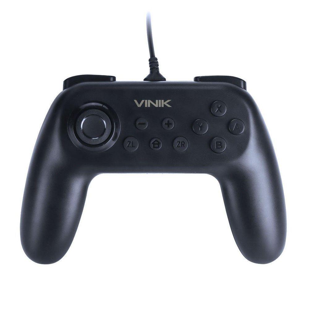 Miniatura Controle Para Nintendo Switch Com Fio Usb Modelo Ns Preto
