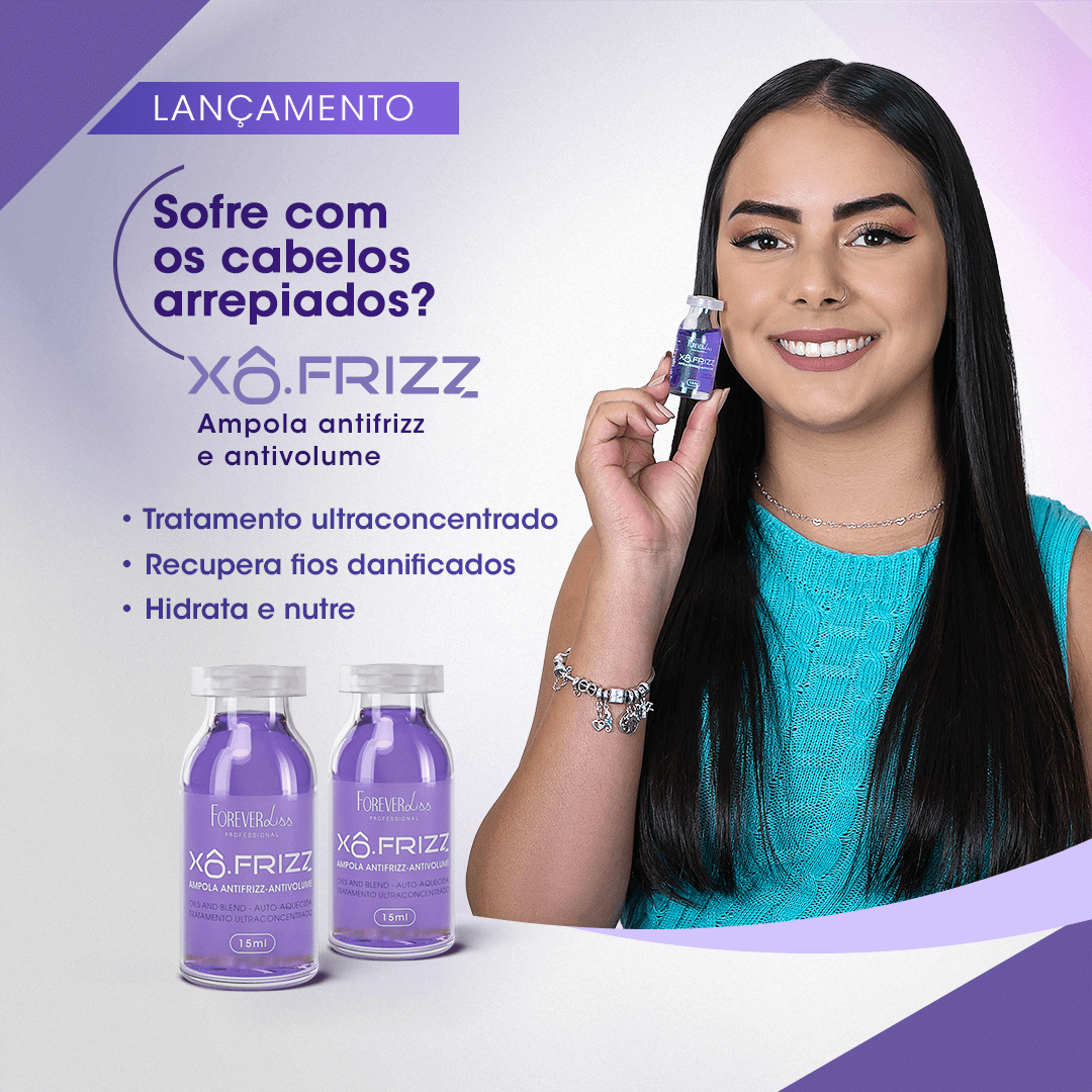 Miniatura Kit de Ampola Xô Frizz e Desmaia Cabelo 2.0 Forever Liss UNISEX - 2 - 30ml