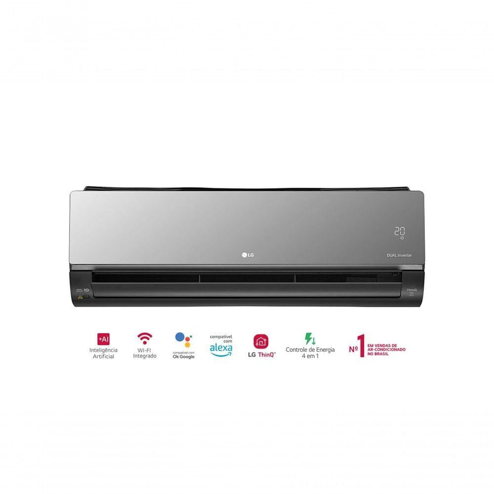 Miniatura Ar Condicionado LG Dual Inverter Voice +AI Artcool 12.000 BTUs Frio 220V
