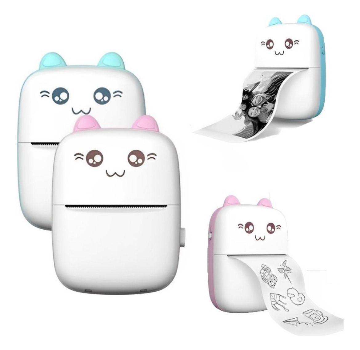 Miniatura Mini Impressora Premium Termica Recarregavel Portatil Printe
