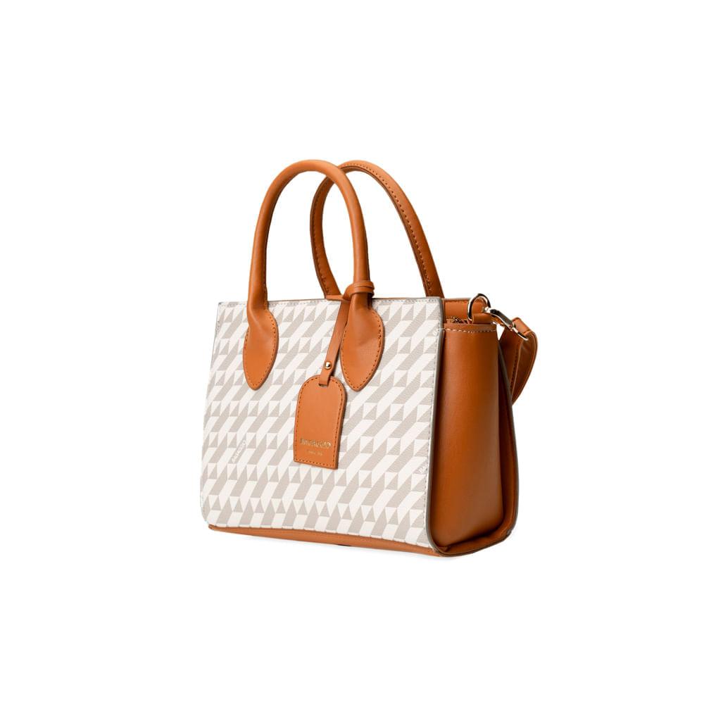 Bolsa de Mão Feminina Média Monograma BG Bege Bege - M