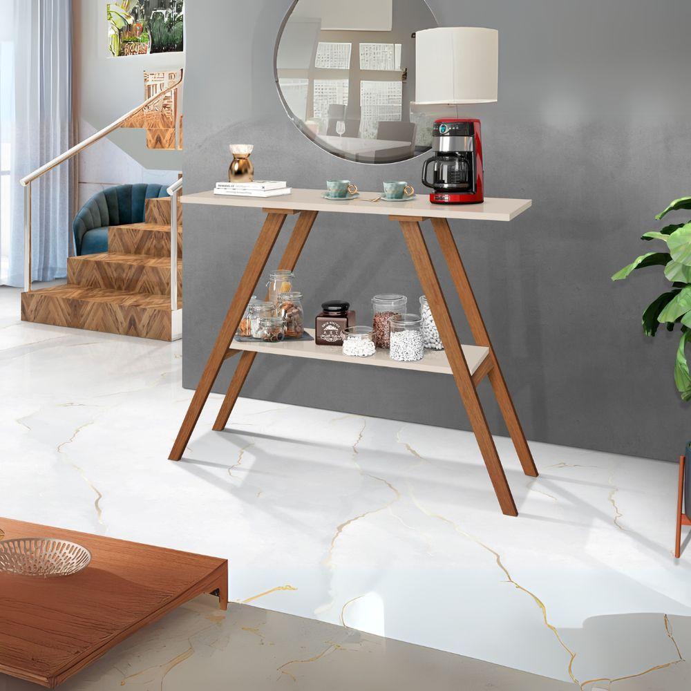 Miniatura Aparador Cantinho Cafe Off White Buffet Sala Hall Escritorio