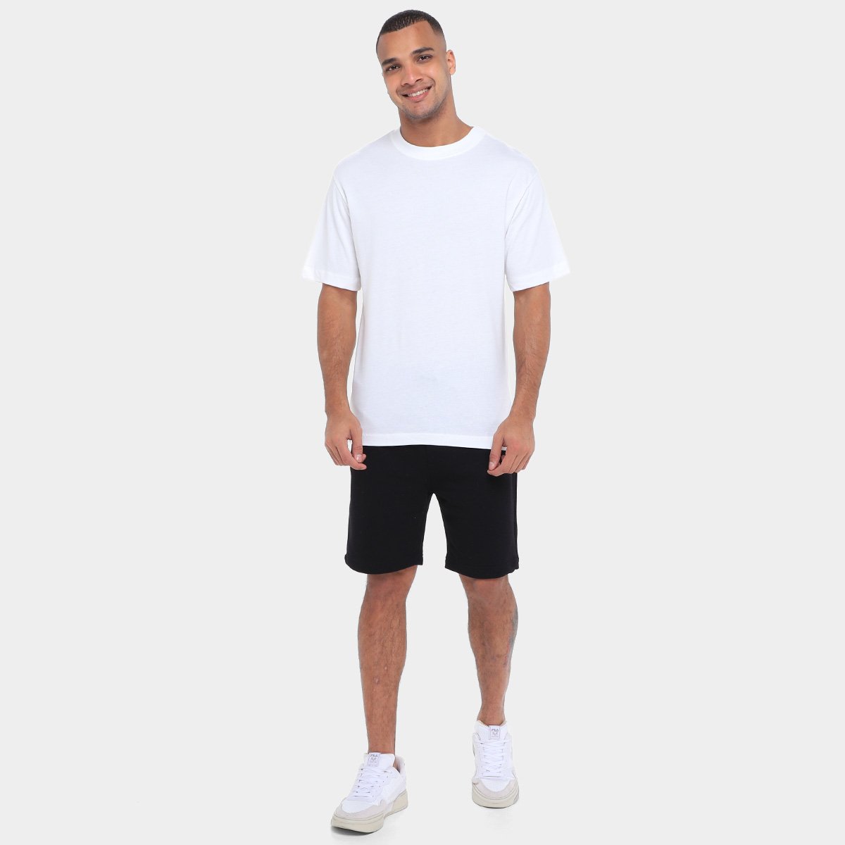 Miniatura Kit Camiseta Hering Super Cotton C/ 2 Peças Masculina Branco - G