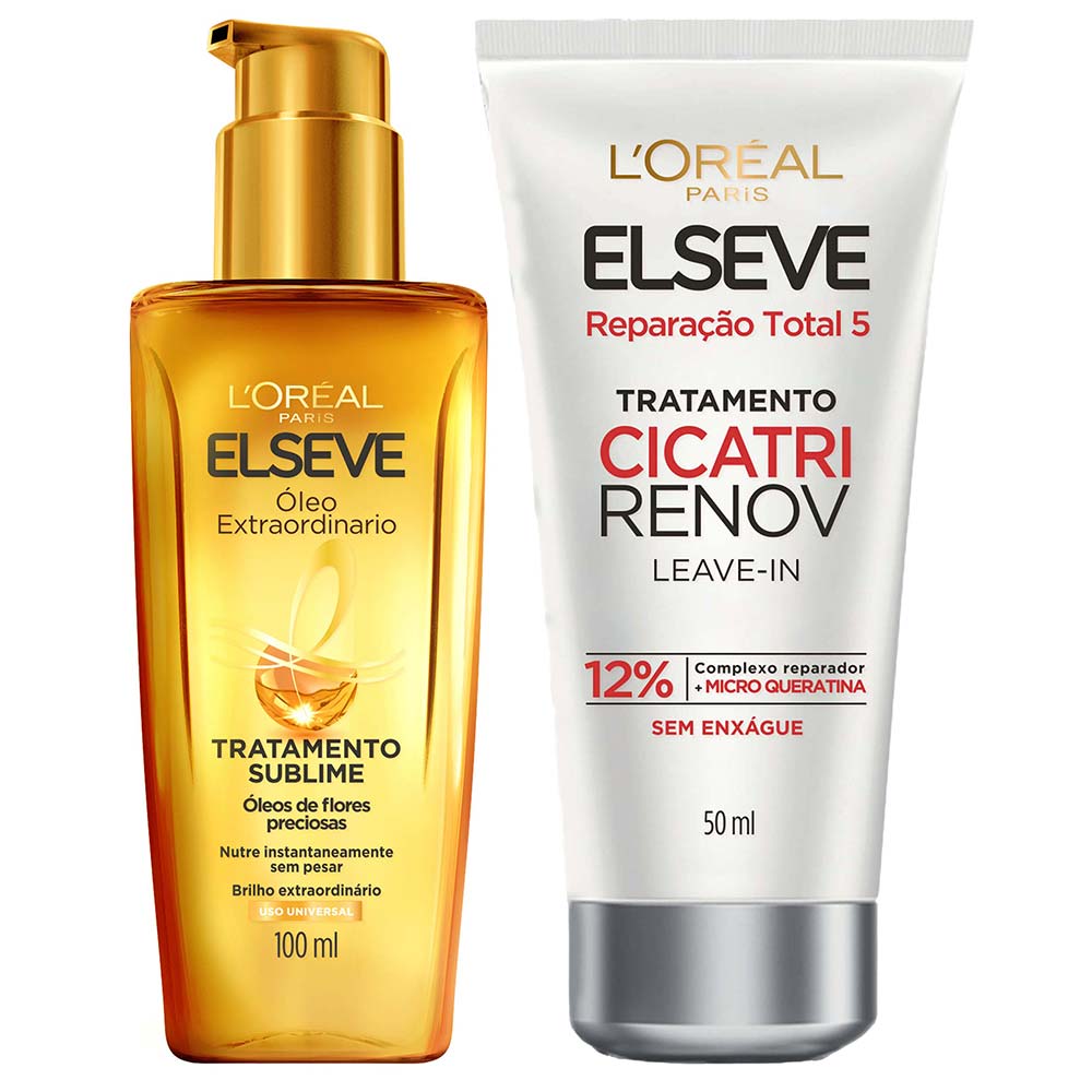 Miniatura Elseve Kit - Óleo Extraordinário + Cicatri Renov Leave-In Kit