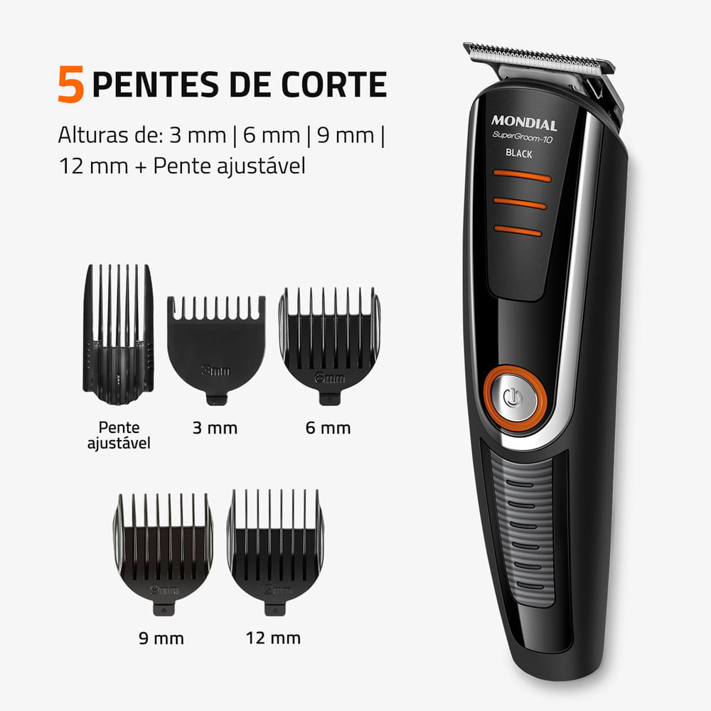 Miniatura Aparador de Pelos SuperGroom Mondial BG-16 BODY GROOM BG-16 BIVOLT .