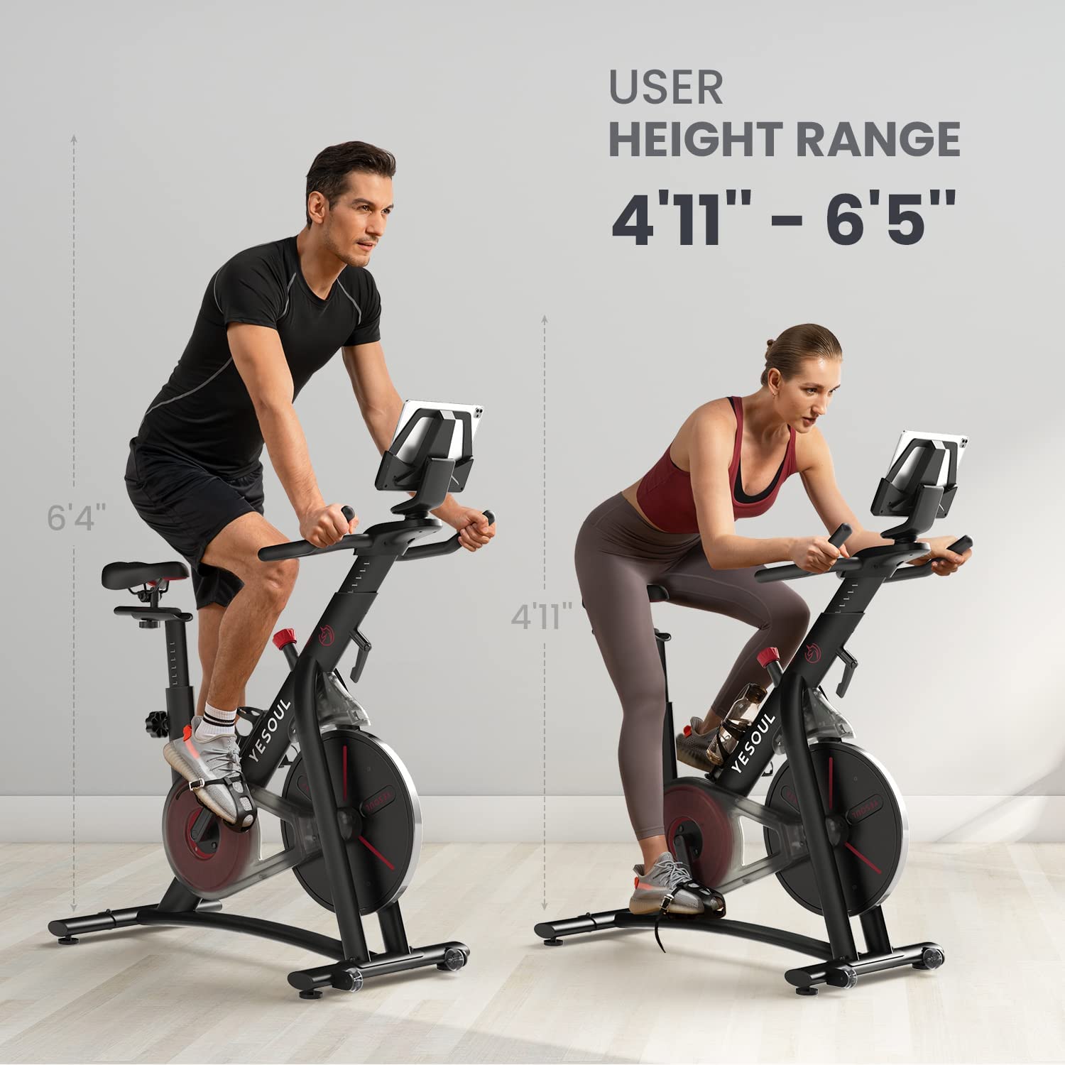 YESOUL S3 Bicicleta Ergométrica com Suporte para Tablet Bluetooth e Monitor Cardíaco 110V
